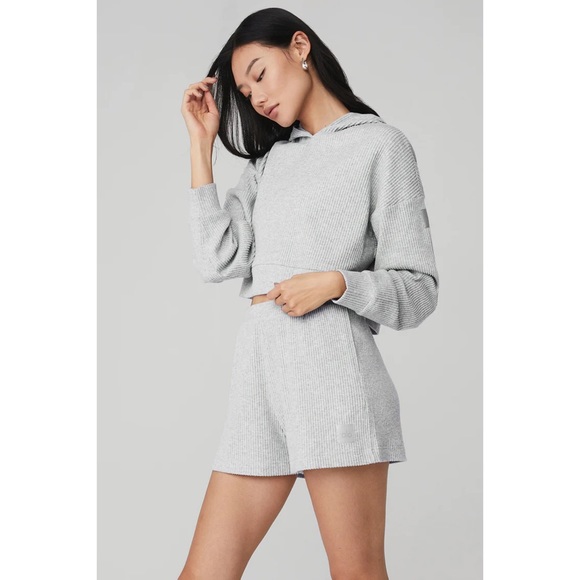 Alo Yoga Muse Hoodie Athletic Heather Grey XS - Picture 4 of 16